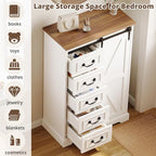 IRONCK 5 Drawers Dressers for Bedroom, Farmhouse Dresser Chest of Drawer - Image 4