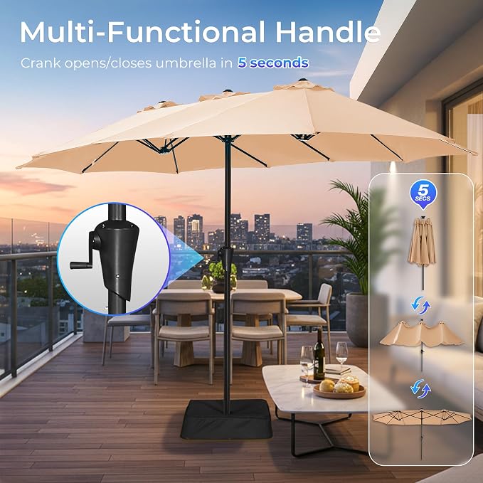 SUPERJARE 13FT Outdoor Patio Umbrella - Image 6