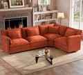 ELUCHANG 114" Oversized V-Shaped Cloud Couch Modular Sectional Sofa by ELUCHANG