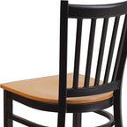 Flash Furniture HERCULES Series Black Vertical Back Metal Restaurant Chair - Image 8