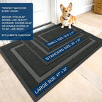 OLANLY Front Door Mat Outside 33x21, All-Season Heavy-Duty Rubber Doormat | - Image 2