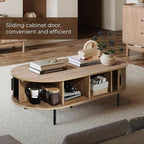 LuxenHome Oval Coffee Table - Image 4