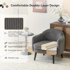 VINGLI 30.3" Wide Modern Barrel Accent Armchair - Image 3