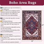 SERISSA 3x5 Washable Non Slip Boho Area Rug - Image 2