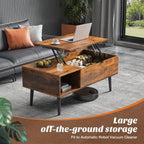 Sweetcrispy Wood Coffee Table Lift Top Coffee Tables - Image 4