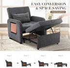 Convertible Sleeper Chair-Fabric Futon Sofa Bed, Single Sleeper Sofa, Small - Image 5