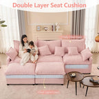 GOSUHI 108" U Shaped Couch, Modular Sectional Sofa, 3-Seater Comfy Cloud Couch - Image 4