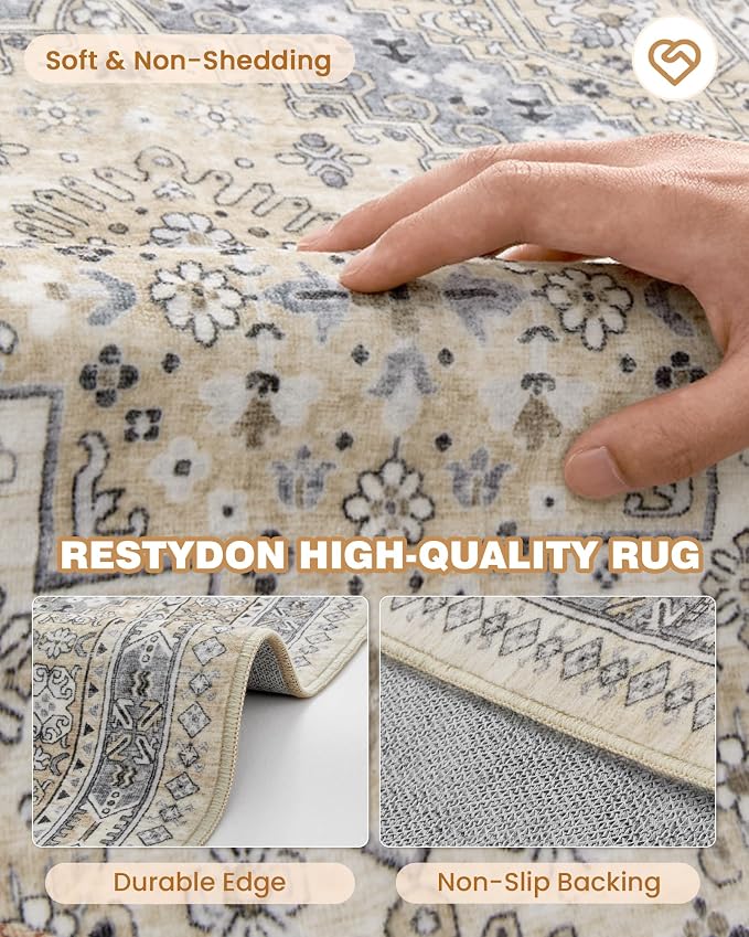 3x10 Runner Rug Non Slip Washable Hallway Runner, Front Porch, Laundry Room - Image 7