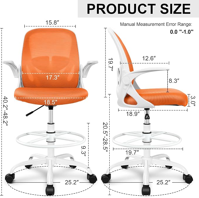 Primy Drafting Chair Tall Office Chair - Image 2