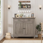 HORSTORS Kitchen Storage Cabinet, Modern Farmhouse Buffet Cabinet - Image 4