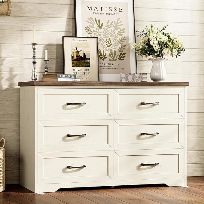 AODK Farmhouse 6 Drawer Dresser by AODK