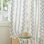 BGment Navy Blue Vintage Floral French Country Curtains 72 Inch Length - Image 8