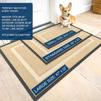 OLANLY Front Door Mat Outside 47x32, All-Season Heavy-Duty Rubber Doormat | - Image 2