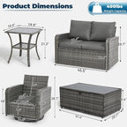 5 Pieces Outdoor Furniture Set - Image 3