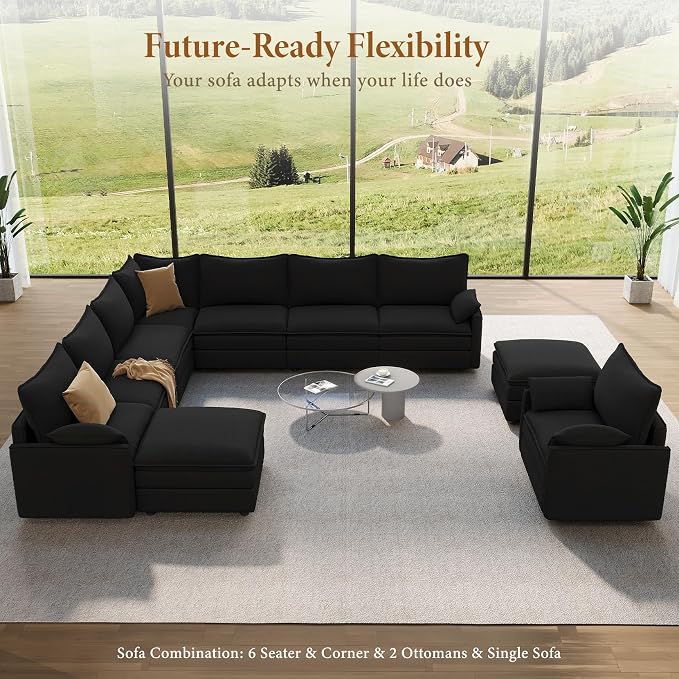 Vesgantti Large Modular Sectional Sofa, Big Comfy Cloud Couch - Image 8