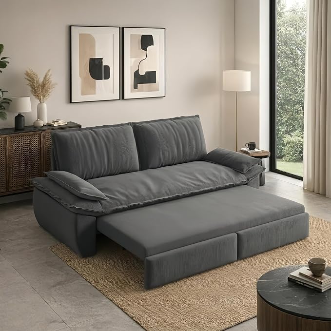 73.2" Sofa Bed Queen, 3-in-1 Pull Out Sofa Bed by Outdoorchairs