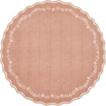 GarveeHome Round Area Rug 5ft Scalloped Washable Circle Rug by GarveeHome