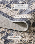 AMADA HOMEFURNISHING 9x12 Washable Area Rug, Low-Profile Large Area Rug - Image 7