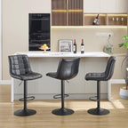 FIRAVOE Bar Stools Set of 3, Adjustable Counter Height Barstools 24"-33" - Image 9