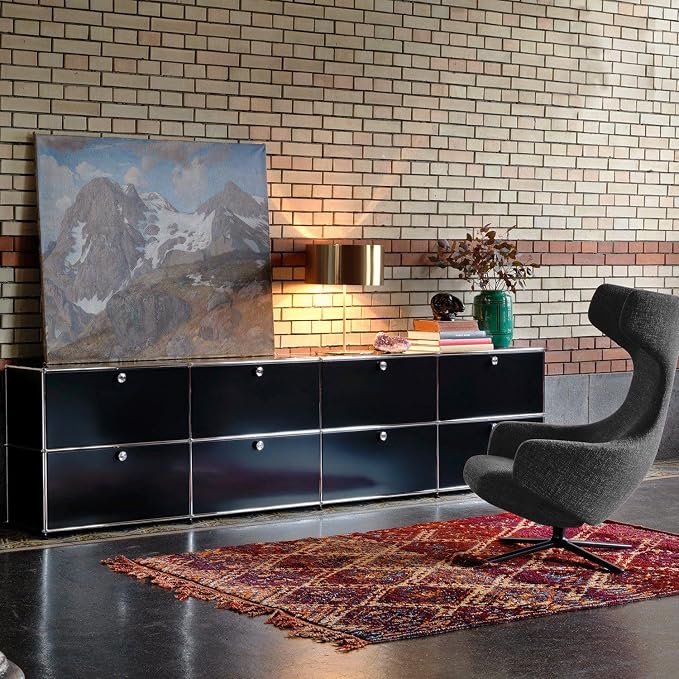 Modern Storage Cabinet Black H, Home Office Cabinet, Versatile Free-Standing - Image 7