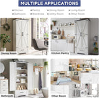 JXQTLINGMU Farmhouse Kitchen Pantry Cabinet - Image 3