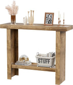 LIFECHOVY Farmhouse Wood Entryway Table Narrow Console Tables by MJOMKN