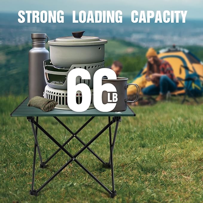 VILLEY Portable Camping Side Table, Ultralight Aluminum Folding Beach Table - Image 6