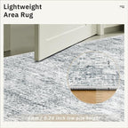 Soalmost 9x12 Area Rugs for Living Room Washable Rug Non-Slip Grey | Large - Image 9