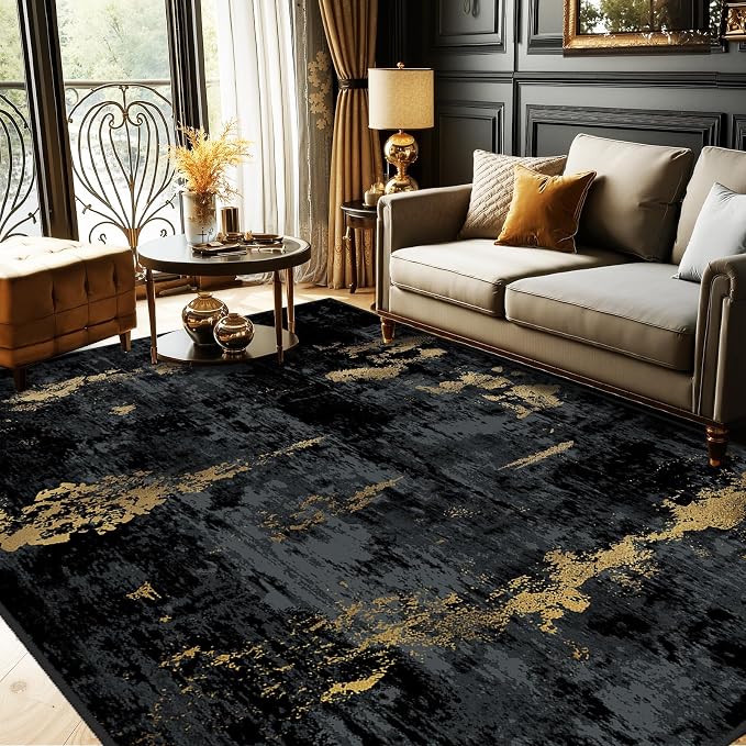 RELEANY Washable 6'x8' Abstract Area Rug by RELEANY
