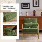 VINGLI Chenille Mid-Century Modern Accent Chair, Cute Reading Arm Chair - Image 6