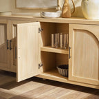 Walker Edison Sasha 4-Door Reeded Sideboard Buffet - Image 7