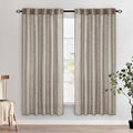 MIULEE Burlywood Birch Linen Curtains 52x72 Inch Long 2 Panels by MIULEE