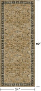 Soft Taupe 2x5 Indoor Entryway Floor Mat, Small Runner Rug - Image 2