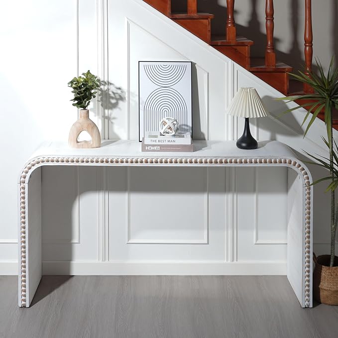 59" Wood Gray Console Table by HanStrong