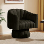 Dewhut Swivel Accent Chair, 360° Swivel Barrel Chair by FocusOnQualityFurniture