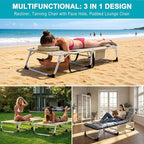ABORON 3-in-1 Sun Tanning Chair – Oversized Folding Chaise Lounge - Image 7