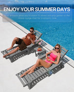 Patio Chaise Lounge Chair Outdoor - Image 3