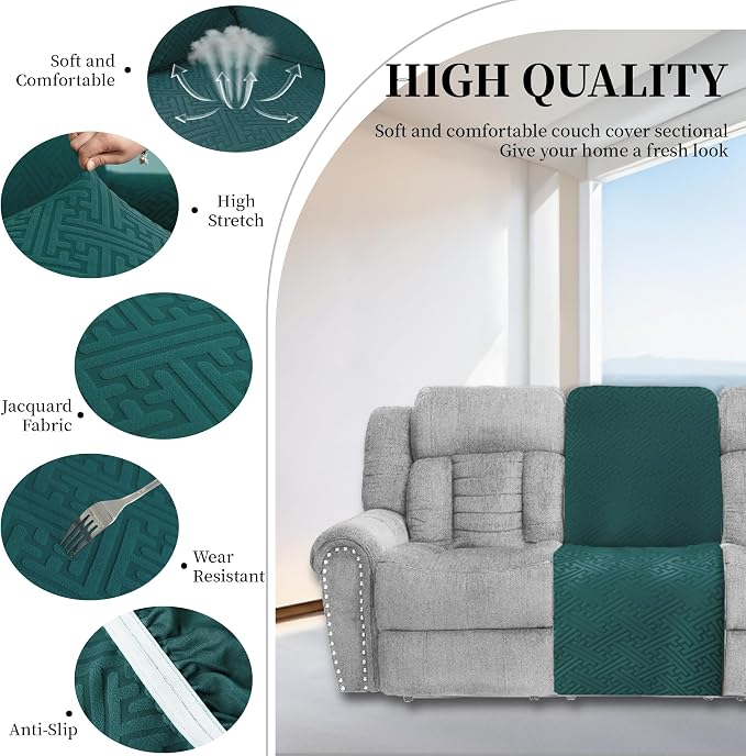 100% Waterproof Sectional Recliner Couch Covers - Image 5