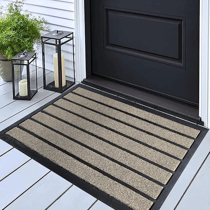 ubdyo Extra Durable Door Mat Outside Entrance | Dirt Trapping, Non-Slip Backing by UBDYO