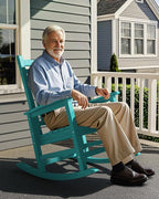 SEWALL HDPE Rocking Chair, Oversized Outdoor Rocking Chair by SERWALL
