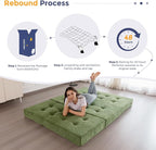 MAXYOYO 6" Folding Sofa Bed for Floor, Tufted Tri-Fold Floor Mattress - Image 8