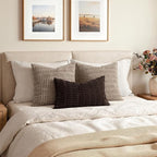 MIULEE Lumbar Corduroy Decorative Throw Pillow Covers 12x20 Dark Brown | Pack - Image 4