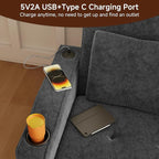 Loveseat Sleeper Sofa, 3-in-1 Convertible Sofa Bed, Pull Out Couch - Image 5