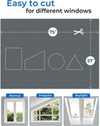 Blackout Curtains for Bedroom 75"x57" Portable No Drill Blackout Blinds - Image 4