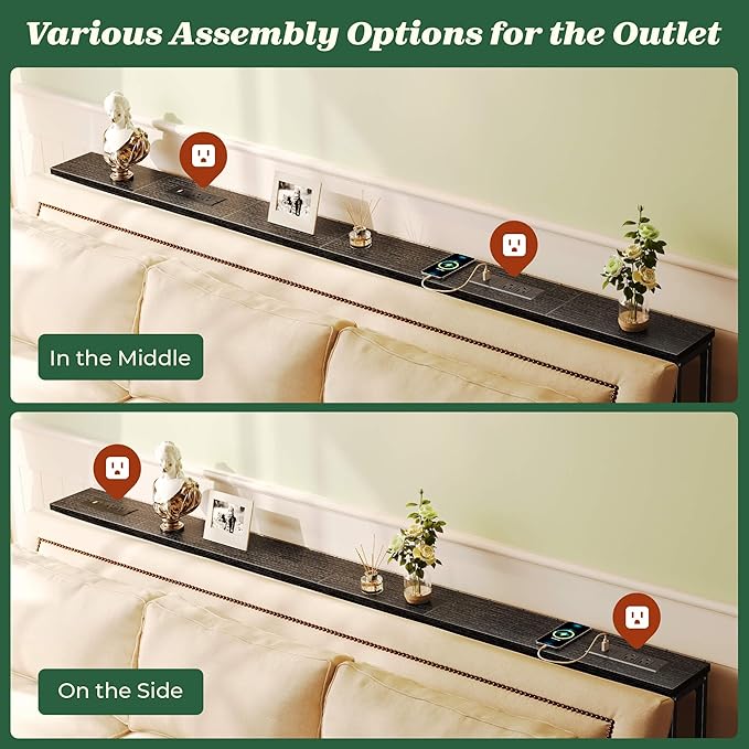 SUPERJARE 78.8 Inch Narrow Console Table - Image 5
