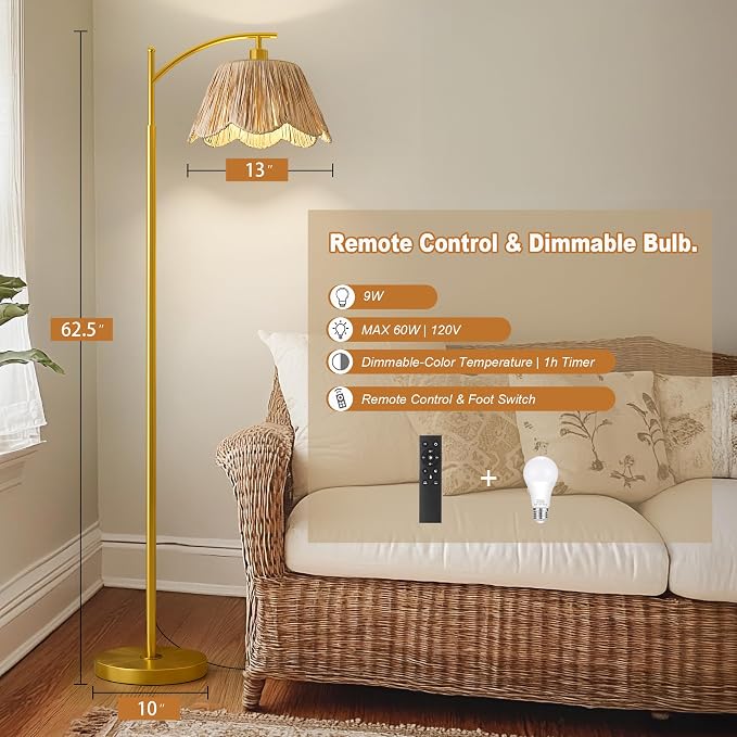 Oneach Arc Floor Lamp for Living Room - Image 4