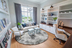 Tie-Dyed Light Grey Round Area Rug 4ft, Ultra Soft Bedroom Circle Rugs - Image 9