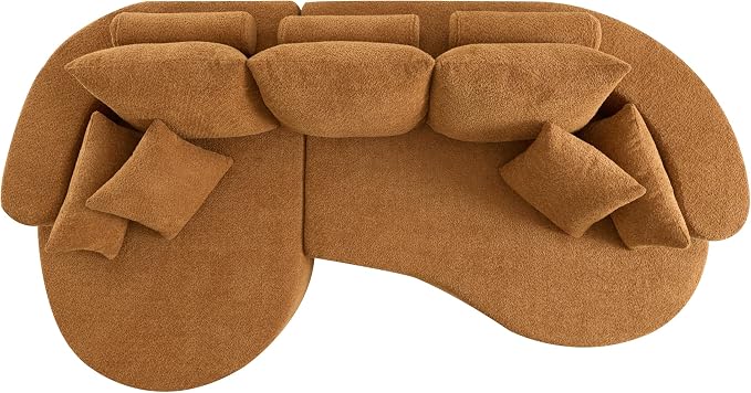 106'' Sectional Curved Sofa Sponge Couch - Image 4