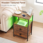 LOAKEKEL Night Stand Set 2, LED Nightstand - Image 9