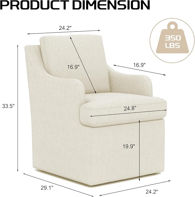 VKNOW Upholstered Dining Chairs Set of 2, Modern Kitchen Chairs Dinner Chairs - Image 2